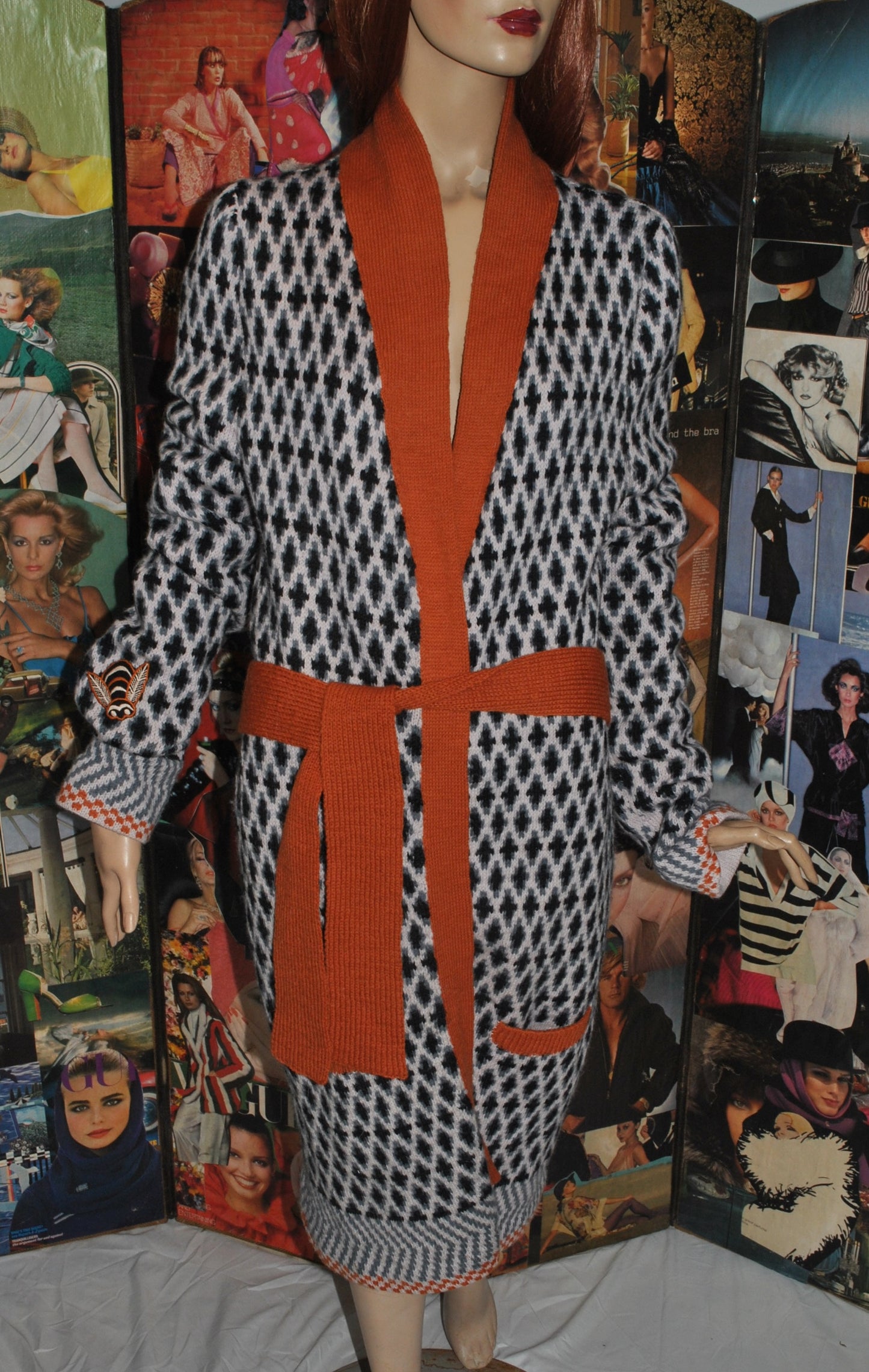 Unlabelled Bill Gibb cardigan knit by Mildred Boulton
