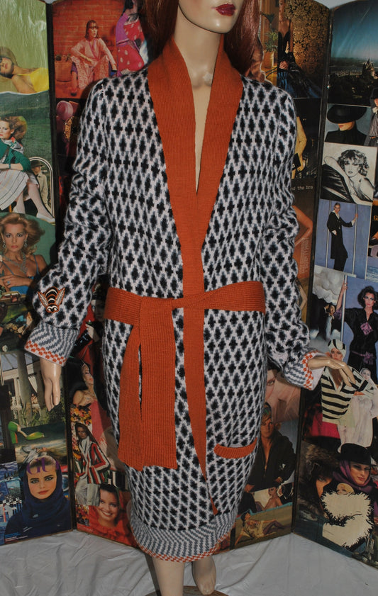 Unlabelled Bill Gibb cardigan knit by Mildred Boulton