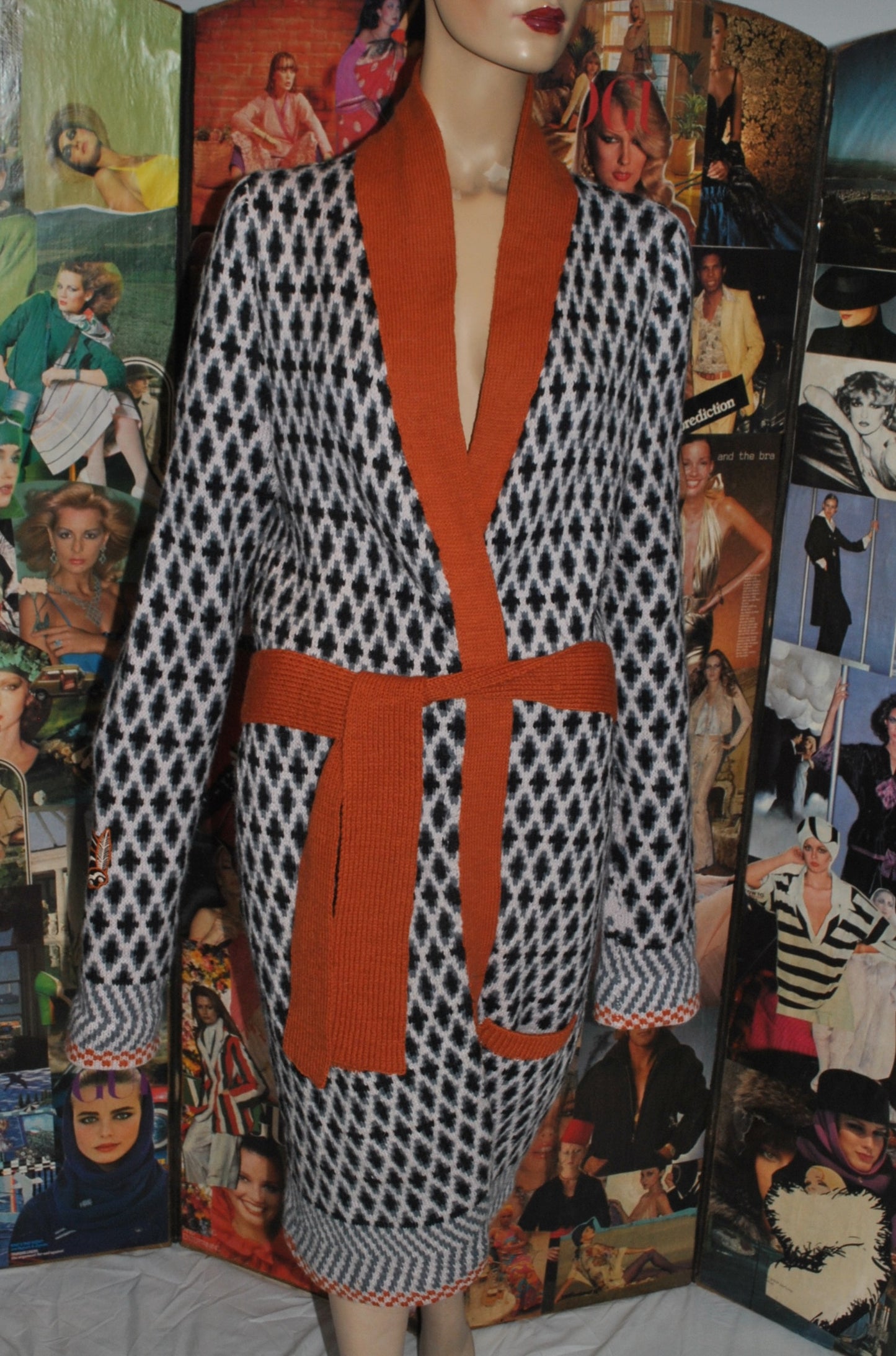 Unlabelled Bill Gibb cardigan knit by Mildred Boulton