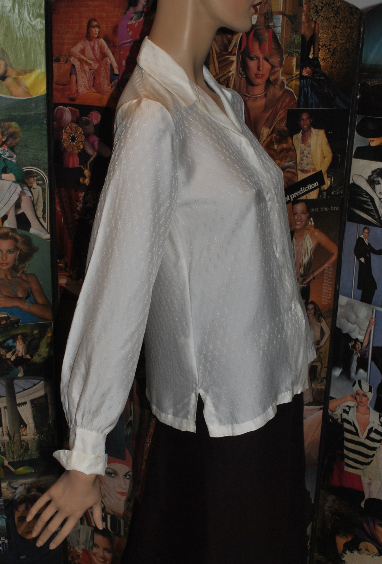 Vintage Silk Jacqard Blouse