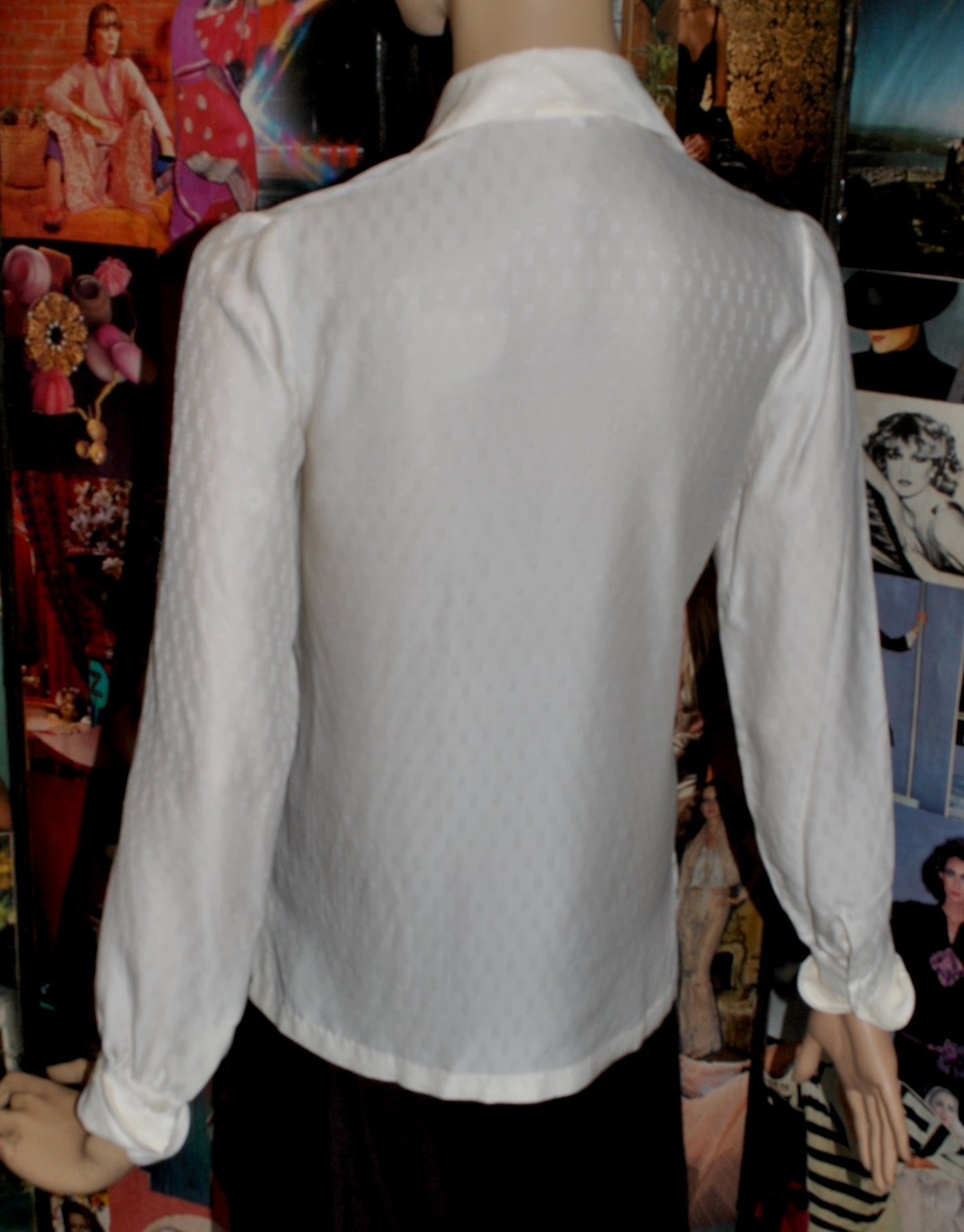 Vintage Silk Jacqard Blouse