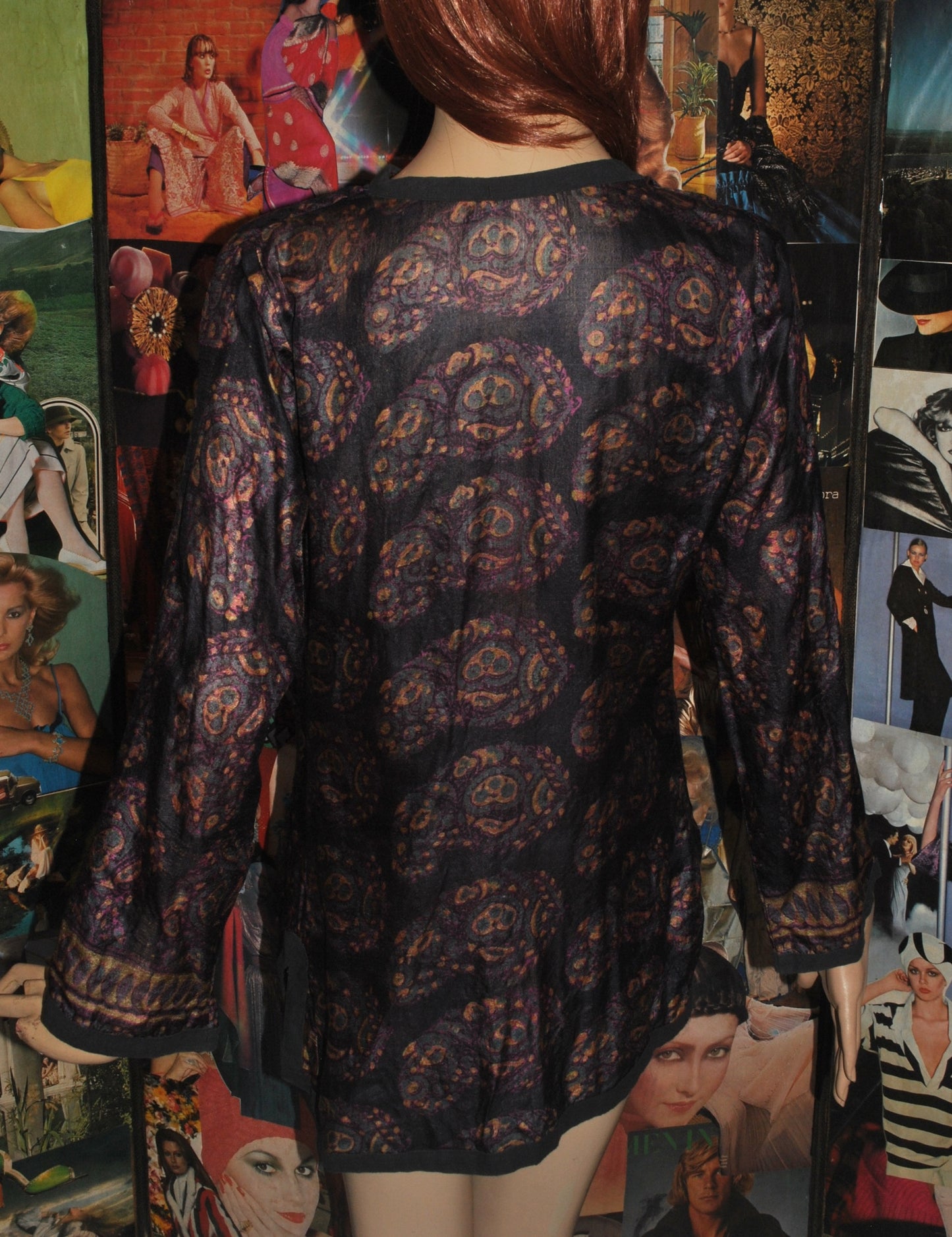 Unlabelled Indian Printed Silk Blouse