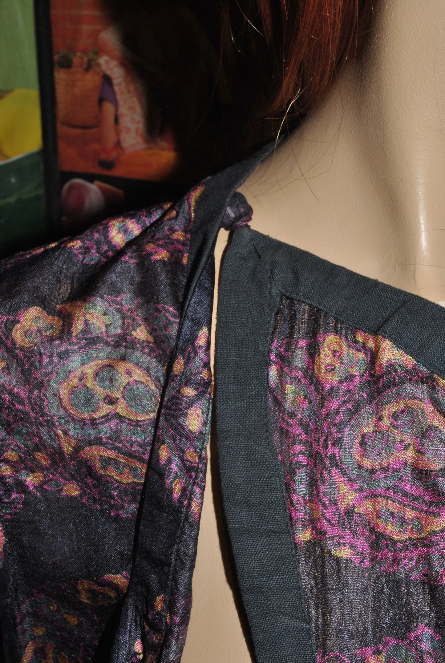 Unlabelled Indian Printed Silk Blouse