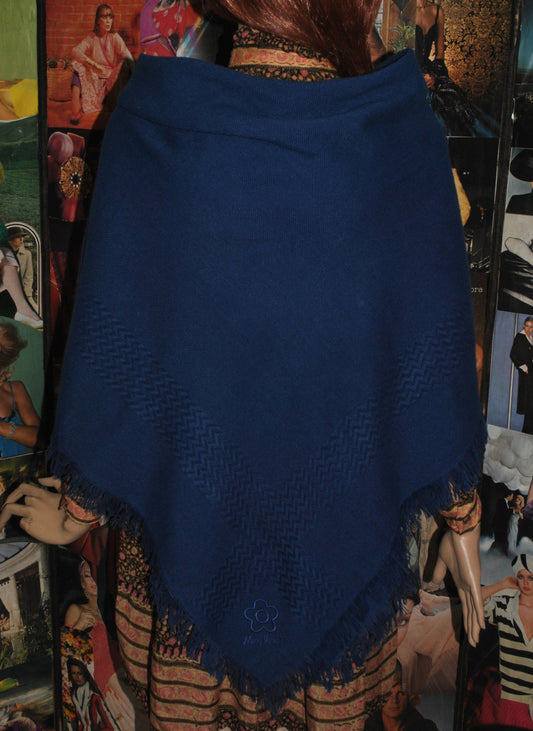 Navy Blue Wool Scarf from Mary Quant