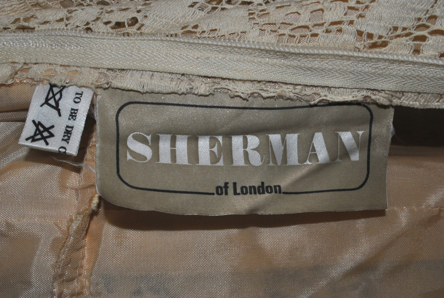 Cream Cotton Lace Empire Dress from Sherman of London