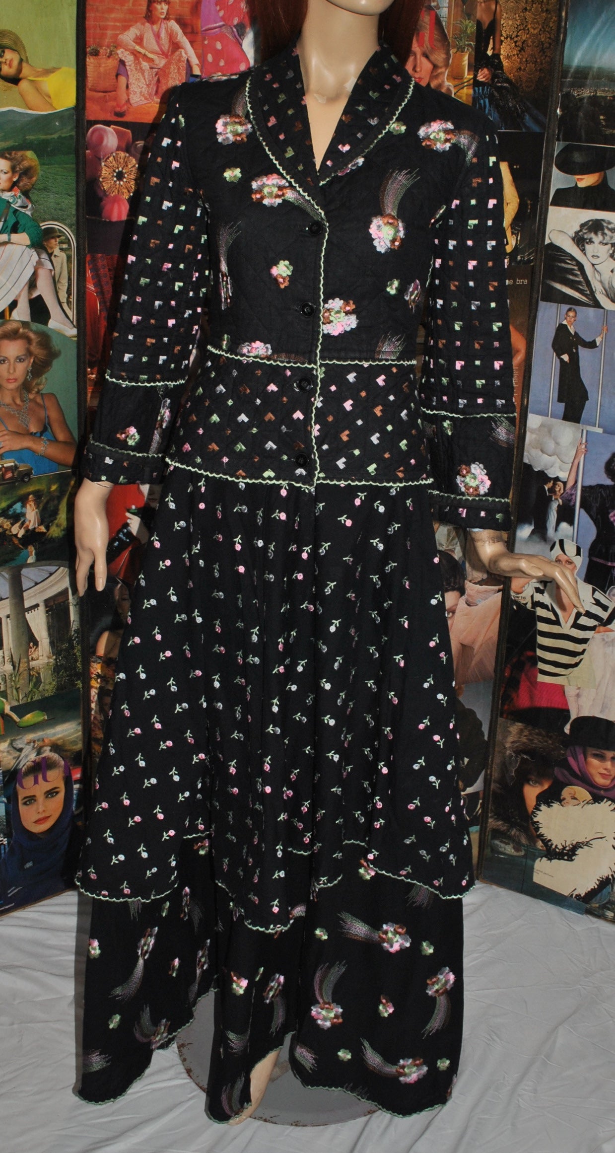 Janice Wainwright Embroidered and Quilted Jacket and Coordinated Skirts