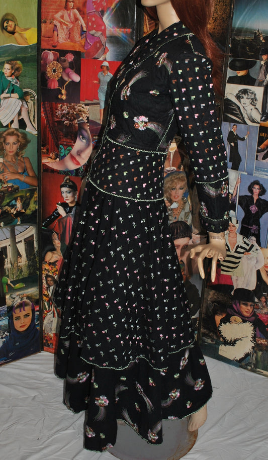Janice Wainwright Embroidered and Quilted Jacket and Coordinated Skirts