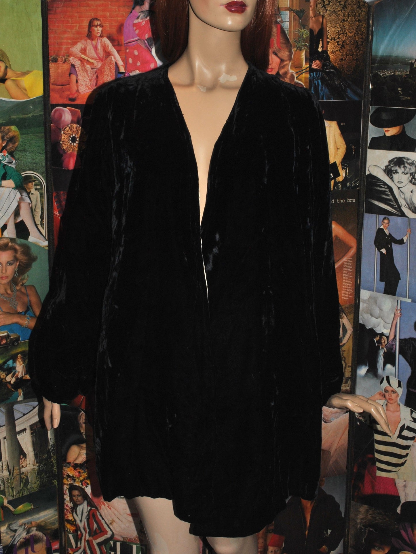 1920s Black Velvet Evening Jacket