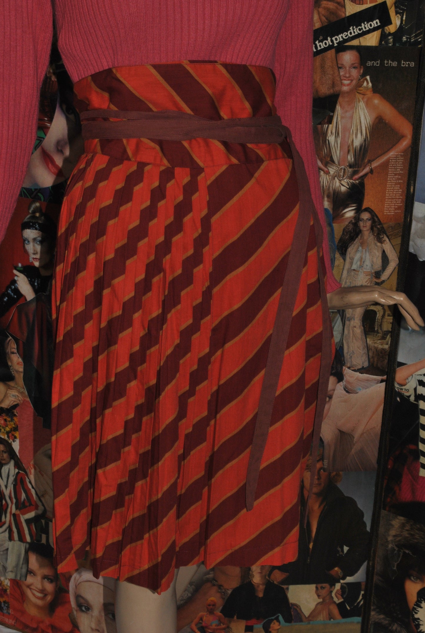 Kenzo Striped Wrap Skirt 'KENZO JAP' Label