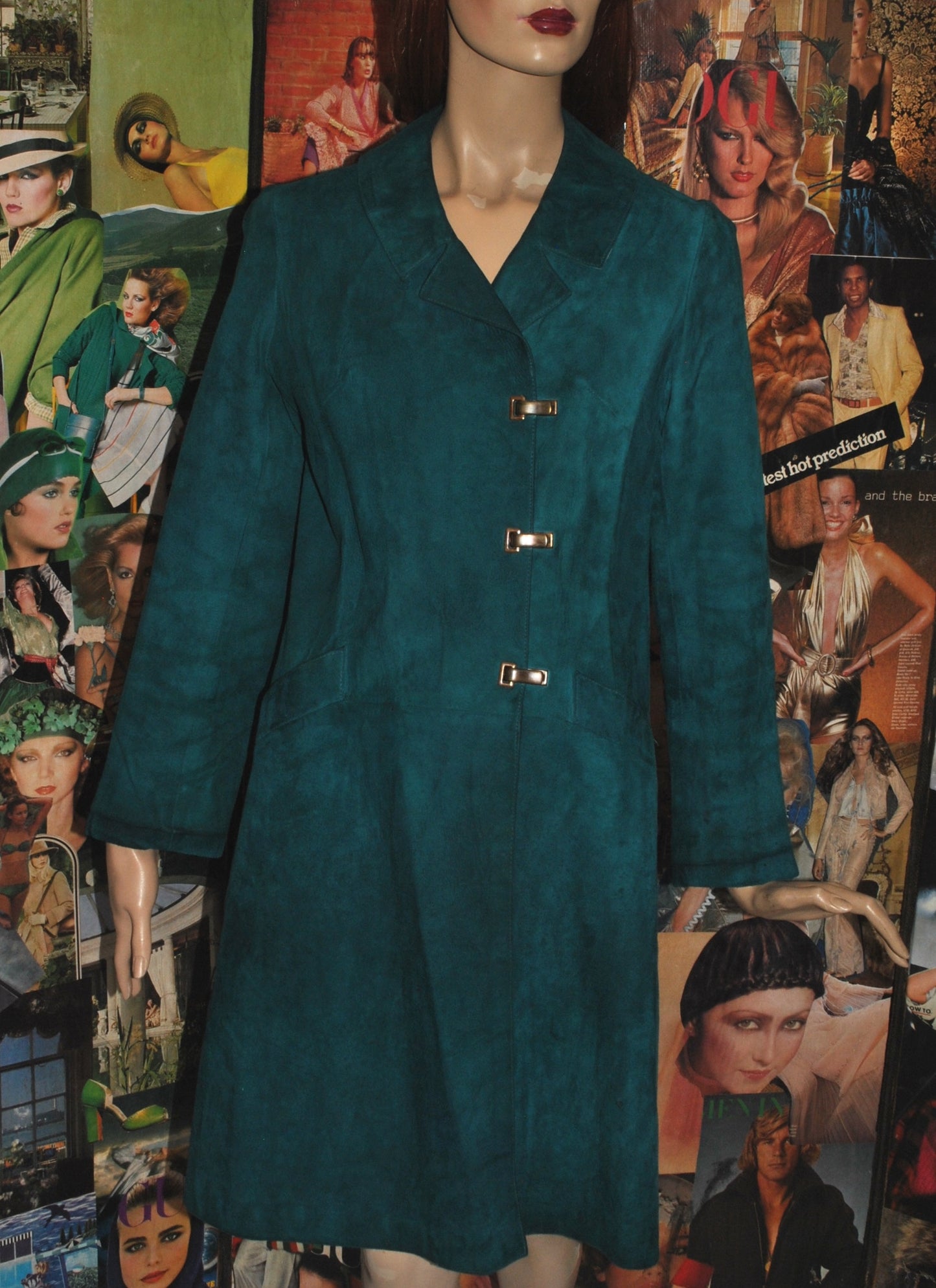 Teal Suede Coat
