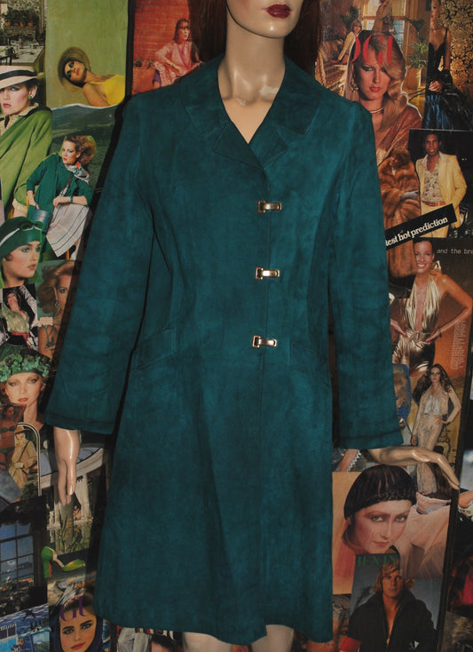 Teal Suede Coat