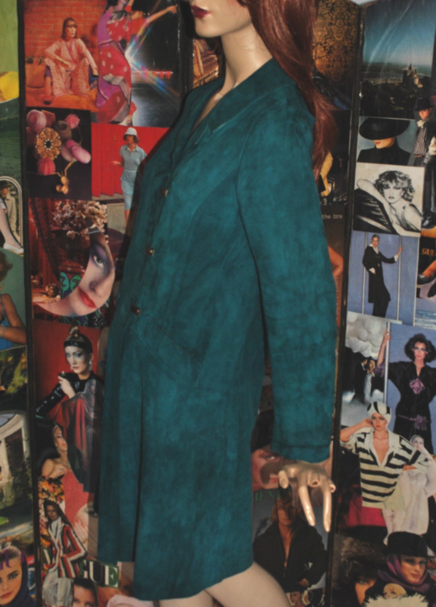 Teal Suede Coat