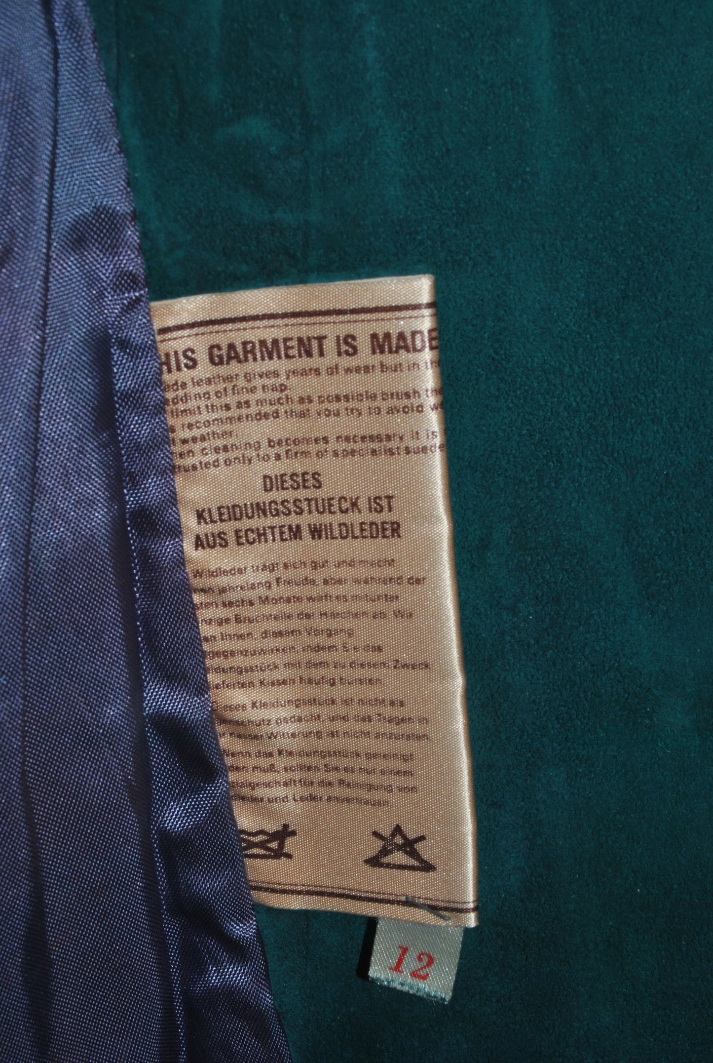 Teal Suede Coat