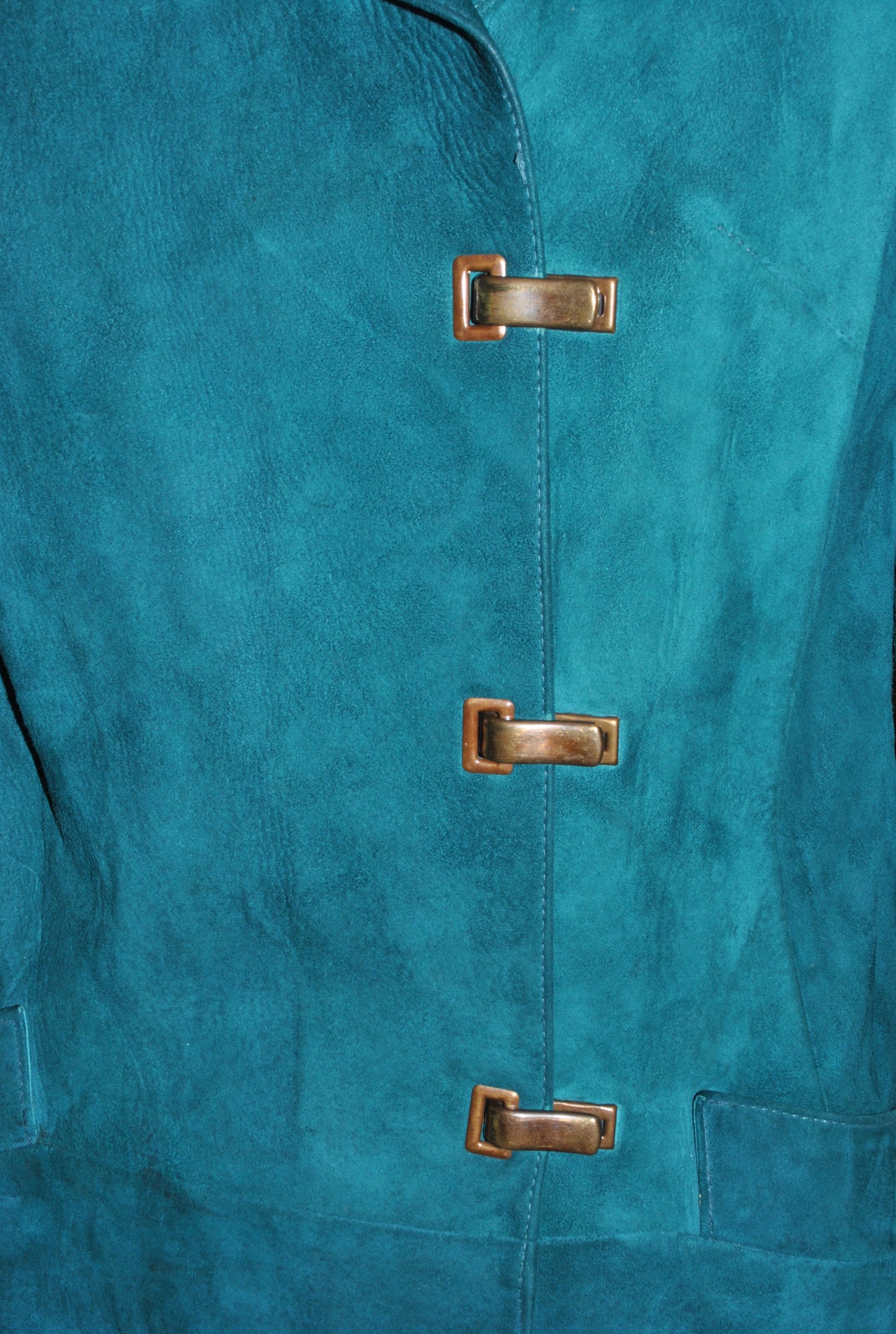 Teal Suede Coat