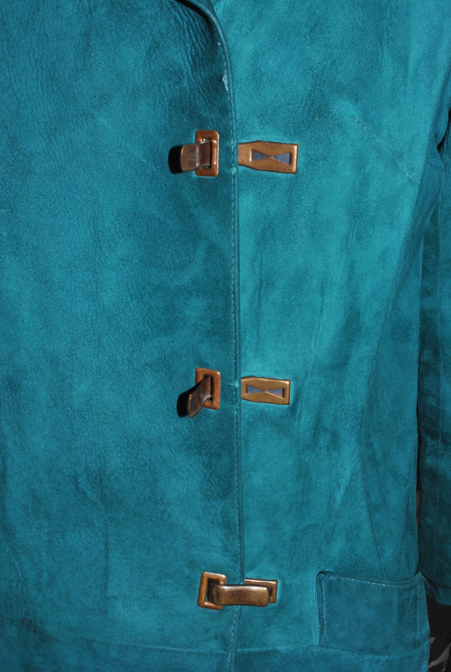 Teal Suede Coat