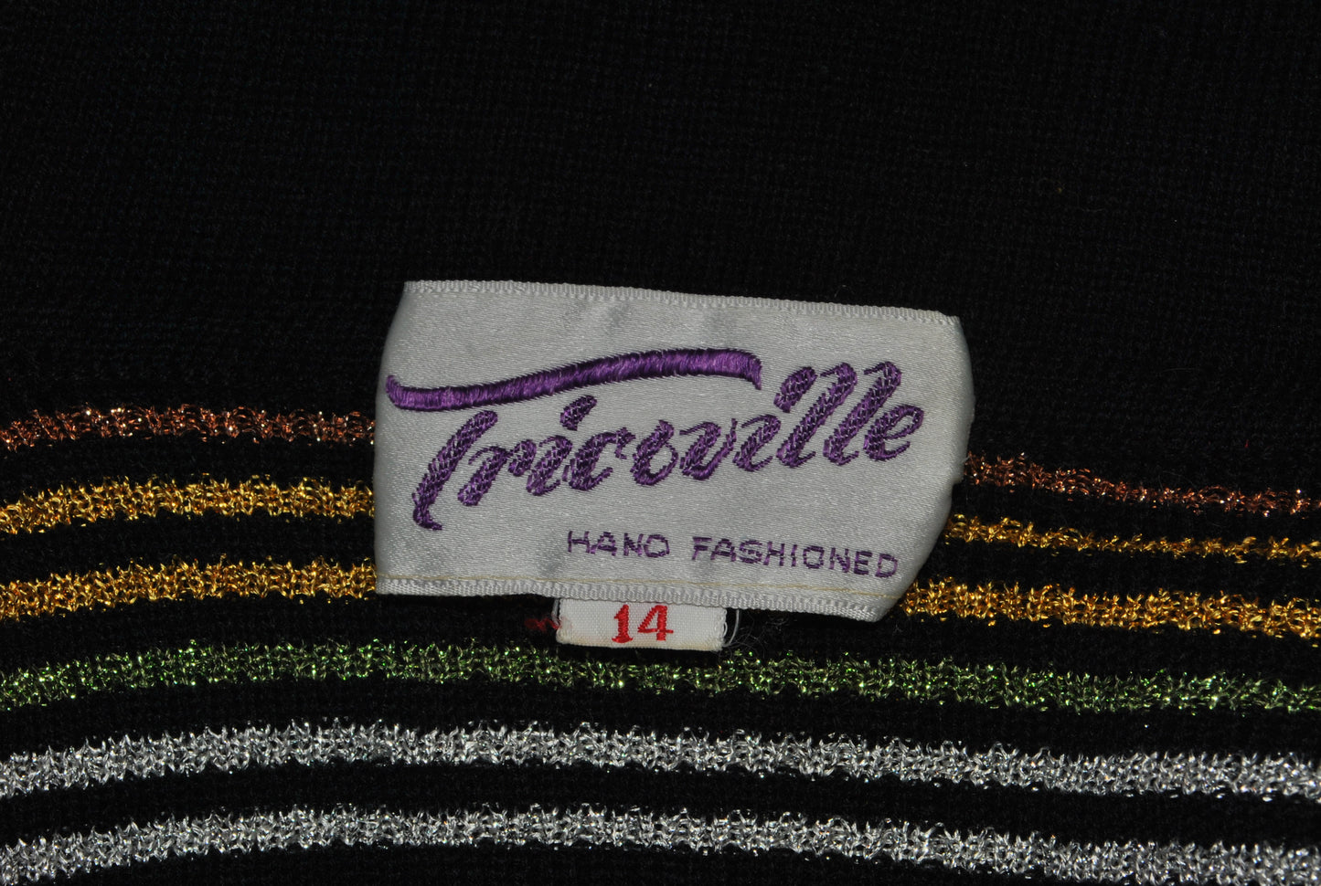 Multicoloured lurex knit striped set from Tricoville