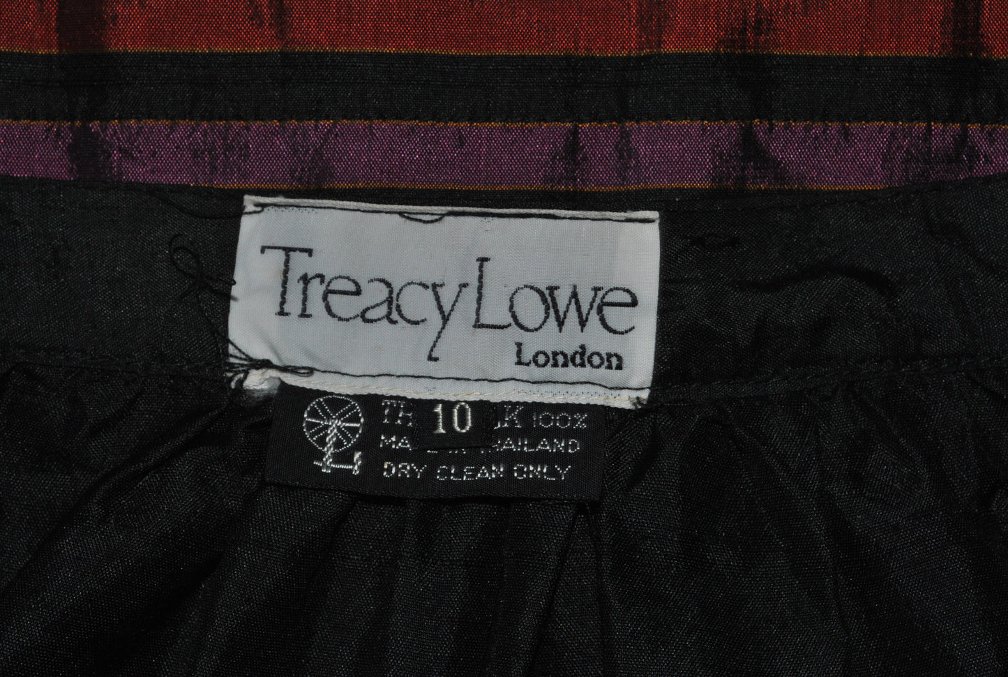 Treacy Lowe Silk Set of Black, Red and Striped Thai silk