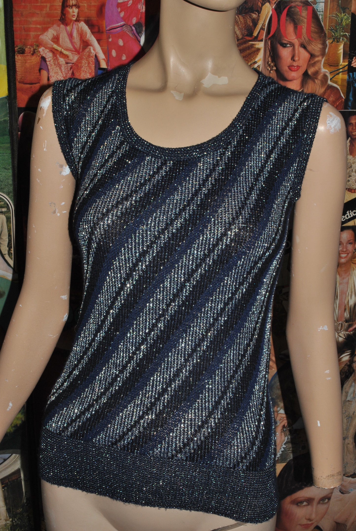 Lurex Striped Cardigan and Shell from Miss Straven
